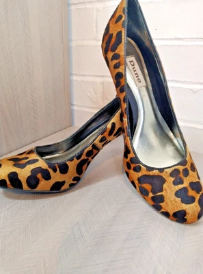Dune Kitten Heel Leopard Print UK 7 Court Shoe Round Toe Brand New - Image 1 of 4