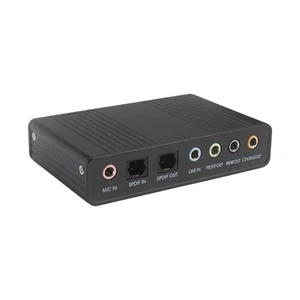 USB Sound Card 6 Channel 5.1 External Sound Card for Laptop Recording PC - Picture 1 of 4