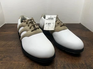 Adidas Zapatos Para Hombres 10 ZTraxion Tenis de Golf Sin Tacos Cuero Blanco 679323 - Imagen 1 de 15