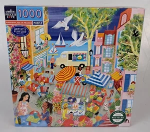 eeBoo Marketplace in France 1000 Piece Jigsaw Puzzle New Free Shipping - Picture 1 of 5