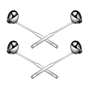  4 Stück Suppenfett Ölabscheider Schöpfkelle: Edelstahl Filterlöffel Lebensmittelfett - Bild 1 von 12