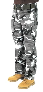 Kids Boys Cargo Army Combat Pants Trousers Size 6-14 Heavy Duty Cotton Urban Cam - Picture 1 of 4