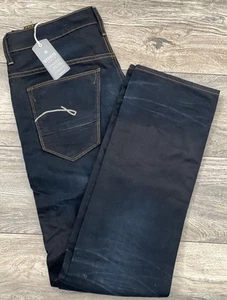Jeans G-Star RAW GS01 3301 Original Denim Blanco Azul Pantalón W30 L34 - Imagen 1 de 4