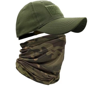 HOPSOOKEN Camo Hats for Men with Cooling Sun UV Neck Gaiter Military Tactical... - Picture 1 of 7