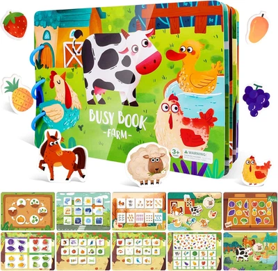 Montessori Spielzeug Busy Book Quiet Book Lernspielzeug für Kleinkinder Vorschul - Bild 1 von 4