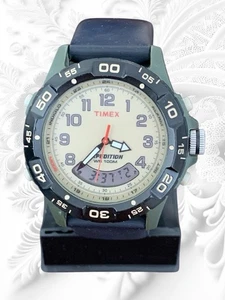 Timex Mens Expedition Watch Digital & Analog Water Res Army Green Black Band EUC - Picture 1 of 16