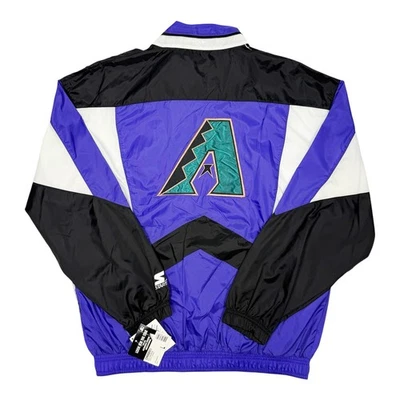 Vtg Rare NWT MLB Arizona Diamondbacks Purple Starter windbreaker Jacket Mens Lg - Image 1 of 4