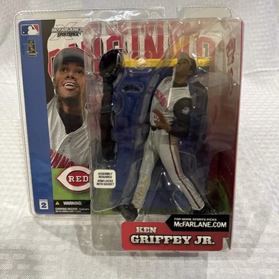 McFarlane Ken Griffey Jr Cincinnati Reds Serie 2 Gris Uniforme Variante Foto 1 de 4