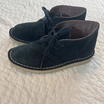 Clarks Originals Women's "Desert Aerial" Midnight Suede Ankle Boots, US 6.5 - Image 1 of 4