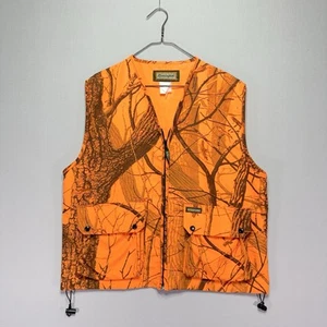 VTG Remington Blaze Orange Hunting Vest - Camouflage - Zip Up - Mens XL - Picture 1 of 5