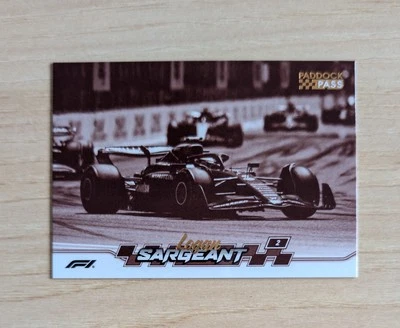 2024 Topps Paddock Pass Formula 1 - Car Logan Sargeant #50 Sepia - Image 1 of 2