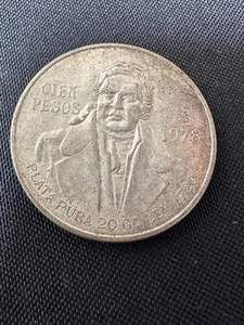 MEXICO 1978 100 PESOS .72 SILVER COIN - Picture 1 of 2
