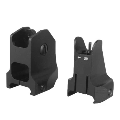 Tactical Low Profile Metal Sights Iron Front & Rear Set  High Qualiy Black - Image 1 of 4