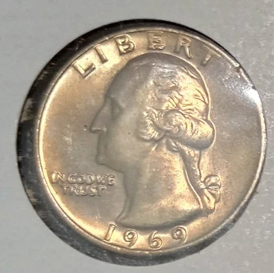 1969 Washington  Quarter - BU - Uncirculated Gem Free Shipping! - Image 1 of 2