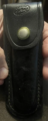 Funda para navaja de bolsillo de cuero negra Kabar de colección Foto 1 de 4