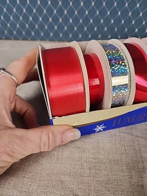 Vintage Berwick Christmas Luxury Ribbon Dispenser Pack Curling Delux 12 Rolls - Image 1 of 4