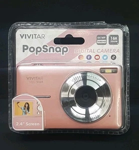 NEW - Vivitar Popsnap Digital Camera 1080 HD 44MP 16X Zoom Pink - Free Ship - Picture 1 of 5