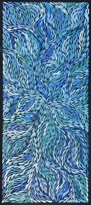 Romero Petyarre. Auténtico arte aborigen. Flor de ñame arbusto, tamaño; 105 cm x 45 cm Foto 1 de 4