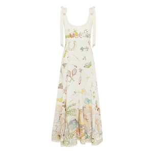 Alemais Anouk Colantoni Ballet Tie-Strap Midi Dress US 8 - Picture 1 of 13