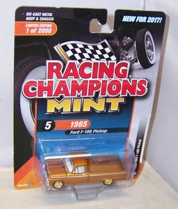 1:64 2017 RACING CHAMPIONS MINT 1965 FORD F-100 TRUCK R3 #5 GOLD STRIKE RARE NIP - Picture 1 of 2