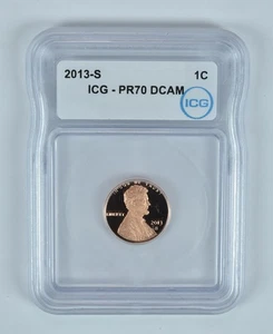 2013-S Lincoln Shield Cent PR70 DCAM ICG *0898 - Picture 1 of 5