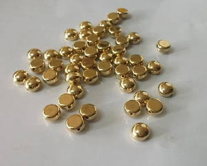 50 St. Scheiben halb rund 7 mm CCB Acryl Gold - Zwischenperle - Bild 1 von 1