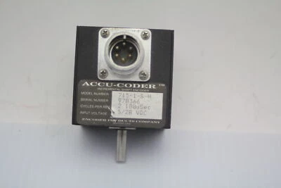 Accu-Coder 715-1-S-N Incremental Shaft encoder 5/28 VDC Cycles Per Rev 2 100u Se - Image 1 of 4