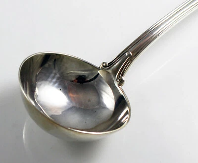 Rare Antique Victorian Silver Fiddle Thread Military Pattern Sauce Ladle 1871 GA - Image 1 of 4