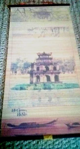 VINTAGE VIETAMESISCHE BAMBUSROLLE 23,5 ZOLL Markiert Ha Noi Vietnam OOAK - Bild 1 von 7