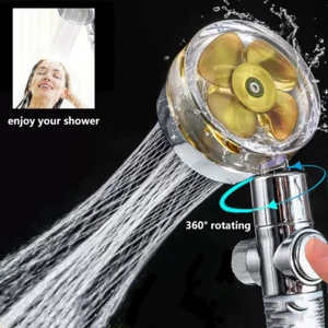 High-Pressure Shower Head Powerful Water Saving Hand Spray Bathroom 360 Rotated - Picture 1 of 9