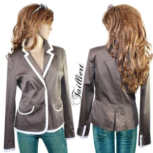 ASHLEY BROOKE Eleganter Paspelierter Blazer Jacke Business Büro Taupe NEU Gr.38 - Bild 1 von 6