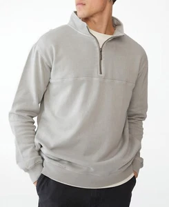 Cotton On Men's Stretch Quarter-Zip Fleece Sweatshirt Size 2XL Overcast Grey NWT - Picture 1 of 1