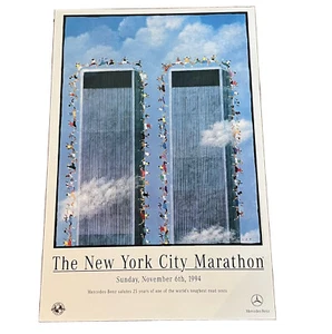 25th The New York City Marathon 1994 World Trade Center Twin Towers Poster 24x36 - Picture 1 of 12