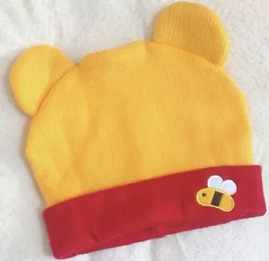 Tokyo Disney Resort Winnie The Pooh Ear Knit Cap Yellow Free size Pooh - Picture 1 of 10