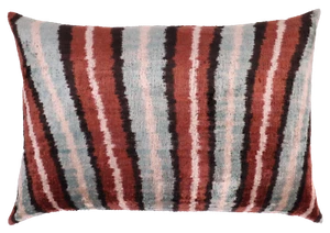 Handmade Silk Velvet Home Decor Throw Pillow Multicolor 16 x 24 in (40 x 60 cm) - Picture 1 of 9