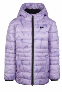 Nike Girls Size 6 Just Do It Printed Winter Puffer Jacket Coat MSRP $95. EUC - Picture 1 of 8