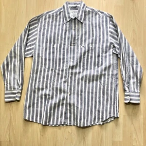 Vtg Guess Super Sportswear Classic Striped Button Shirt Sz 1 Made USA Tee EUC - Picture 1 of 11
