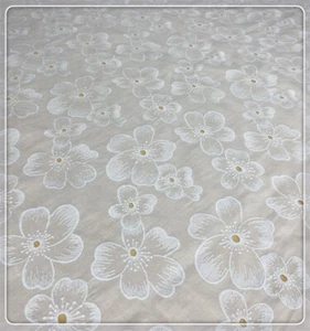 cotton skirt fabric, wedding fabric, DIY lotus leaf embroidery hollow fabric - Picture 1 of 4