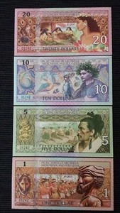 MELANESIA MICRONESIA & POLYNESIA 2018 $20 $10 $5 $1 Matching 4 FANTASY Banknotes - Picture 1 of 7
