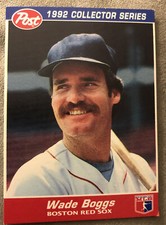 1992 Post Cereal Collector Series Wade Boggs #19 Red Sox HOF Mid-Grade