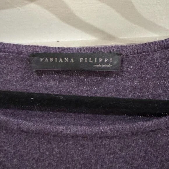 Fabiana Filippi - Purple Merino Wool/Silk/Cashmere Sweater Dress - Size Small - Image 1 of 4
