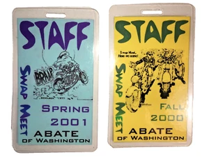 2 Insignia Personal Harley Motocicleta Intercambio Conoce Abate Of Washington Motociclista Rocker - Imagen 1 de 5