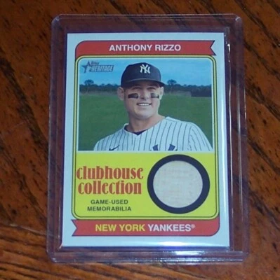 2023 TOPPS HERITAGE CLUBHOUSE COLLECTION ANTHONY RIZZO  GAME USED BAT RELIC - Image 1 of 3