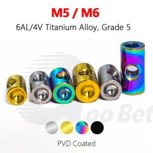 M5 M6 Titanium Barrel Nuts Centre Thread Fixing Seat Post MTB Road Bike Tuning - Picture 1 of 23