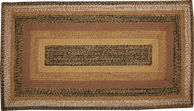 Eco-Friendly Braided Rectangle Rug Country Brown Non-Slip Kettle Grove - Image 1 of 4