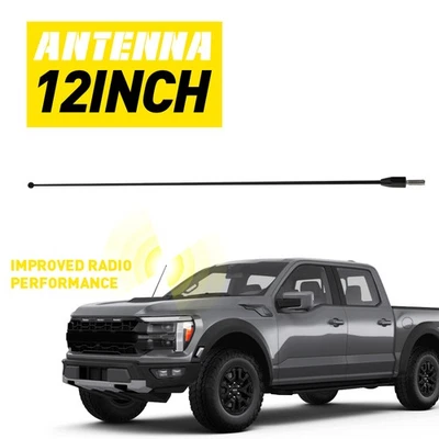 12" Black Stainless Antenna Mast Power Radio AM/FM for FORD RANGER 1983-11 New H - Image 1 of 4