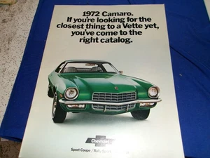 Chevrolet Camaro 1972 folleto - Imagen 1 de 1