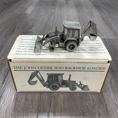 Retroexcavadora cargador tractor modelo 1:43 peltre John Deere 310D de colección en caja Foto 1 de 4