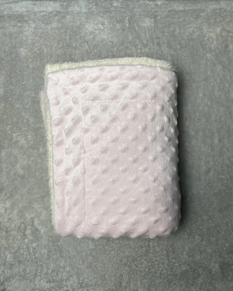 Manta Bebé Zak & Zoey Rosa Minky Punto Elevado Golpe Suave Reversible Brillante Crema Foto 1 de 4