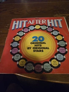 Hit After Hit: 20 Original Hits By Org. Stars Vinyl Record LP GOOD Good Cover  - Imagen 1 de 1